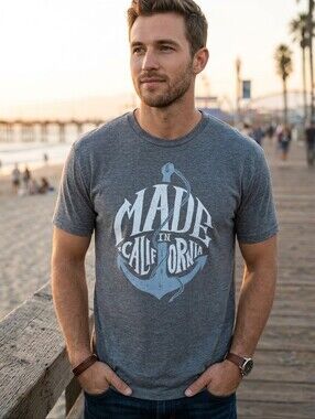 The Limited Navy 'Made in California' Anchor Graphic Tee